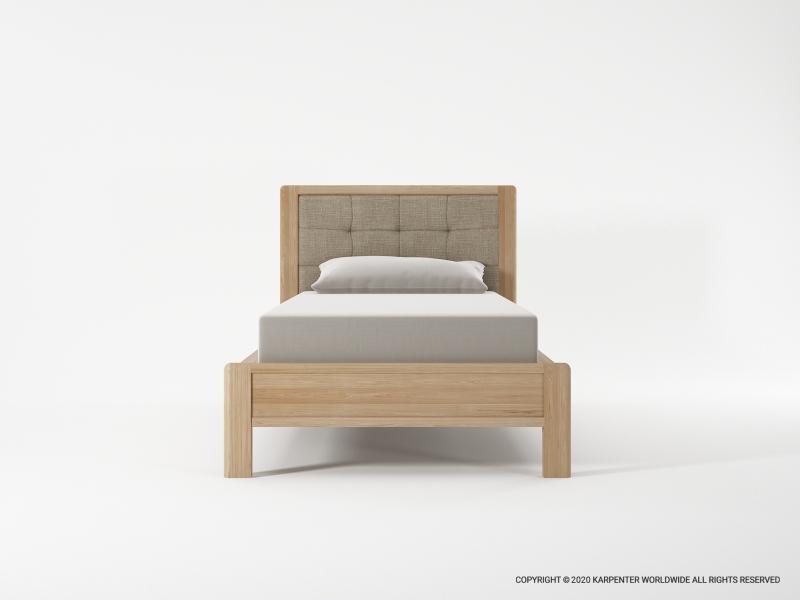 596_1257 Кровать односпальная без ящика с тканью h Karpenter Circa17