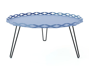 Круглый стальной журнальный столик