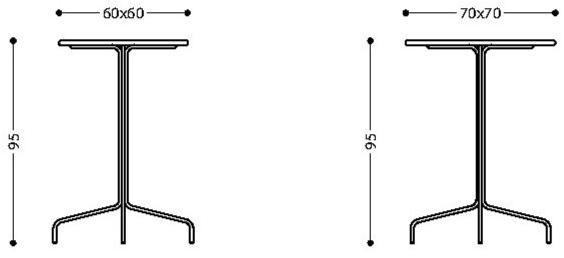 LAMM Высокий стол с 4-звездочной базой для контракта Lucky sun-id-1415491 - Вид №3