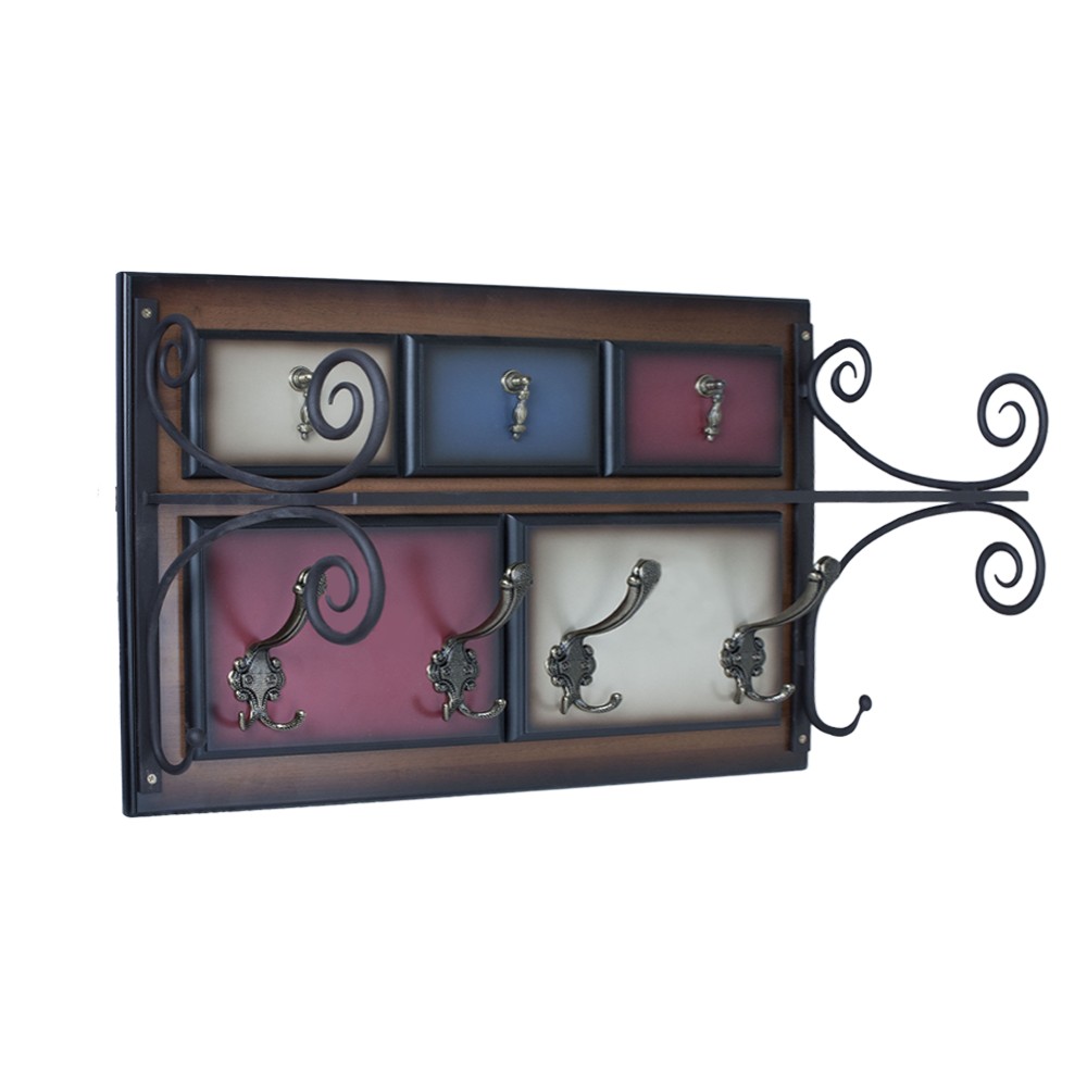 15002 Вешалка настенная Пандора 1 Орех Mix BOGACHO 4627139502104 - Вид №1