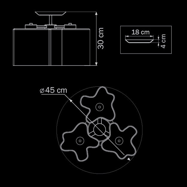 Потолочная люстра Lightstar Nubi Ondoso 802031 LIGHTSTAR ДИЗАЙНЕРСКИЕ, NUBI ONDOSO 058262 Белый  - Вид №1