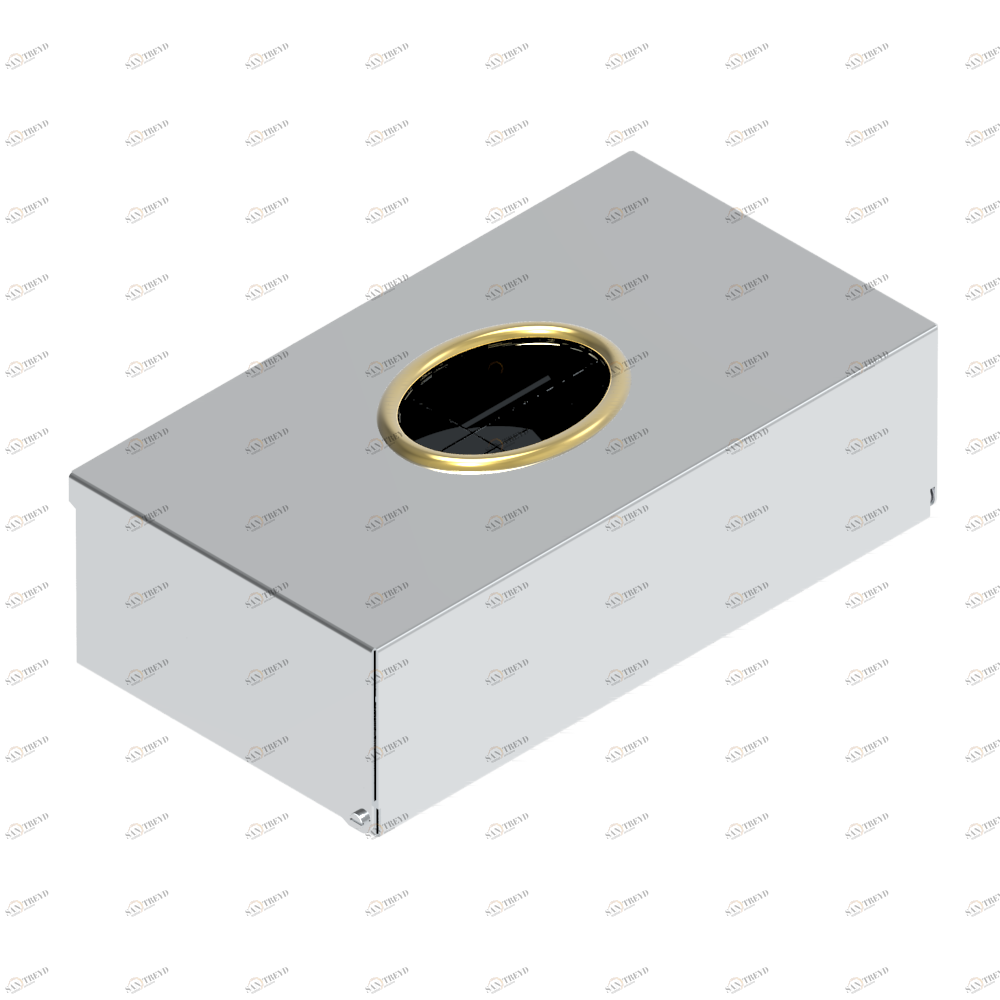 G00-704 Коробочка для салфеток для установки на борту или на стене 245x130x70 мм Thg-paris прочие артикулы THG Хром/золото G00-704 CAT.A