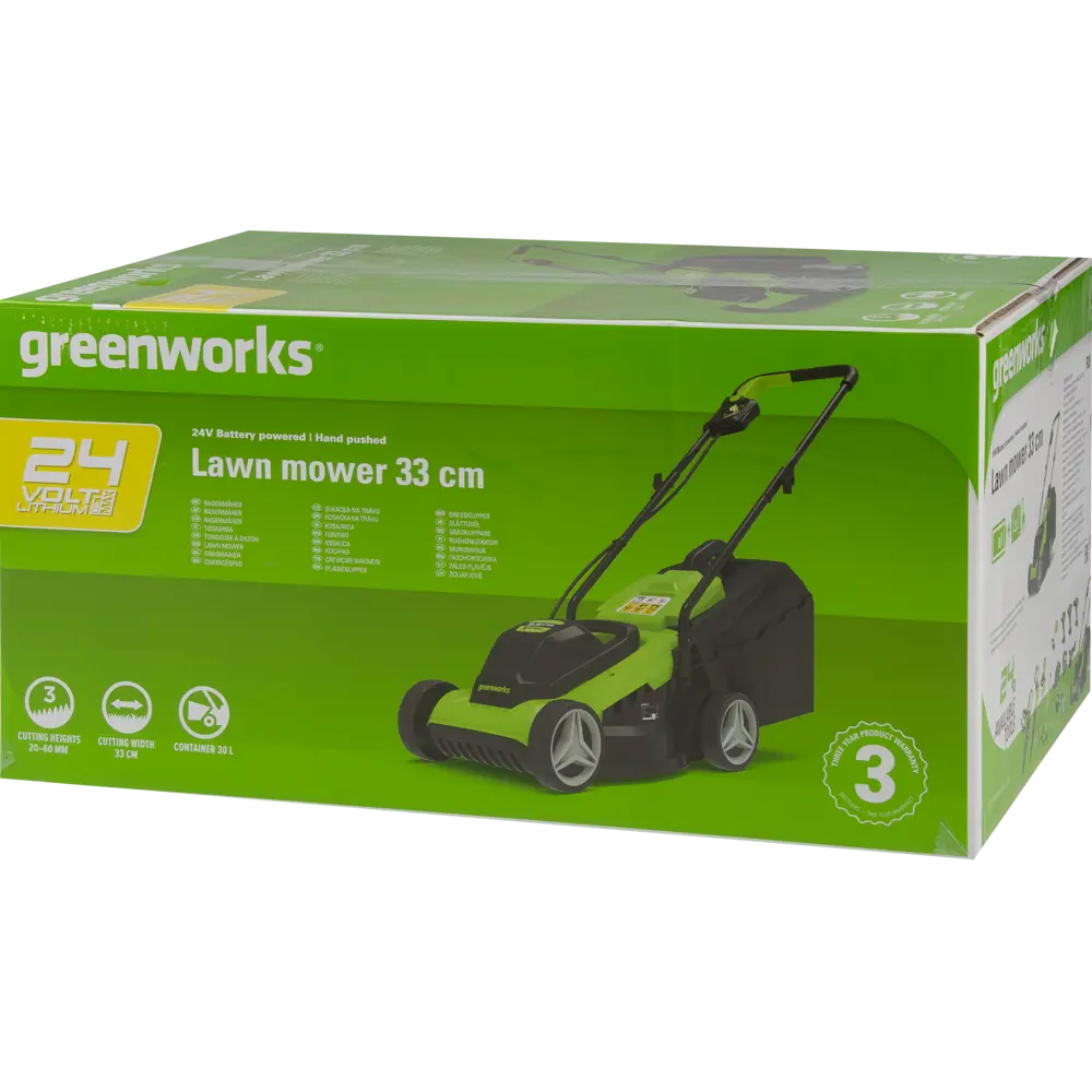 Газонокосилка аккумуляторная GreenWorks 2509607 24 В 32 см 1x2 Ач АКБ и ЗУ входит в комплект STLM-2072548 - Вид №5