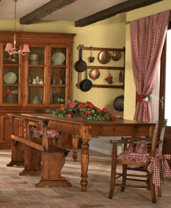 3464 Tifernoit Стол Campagnolo с выточенными ножками Soggiorno