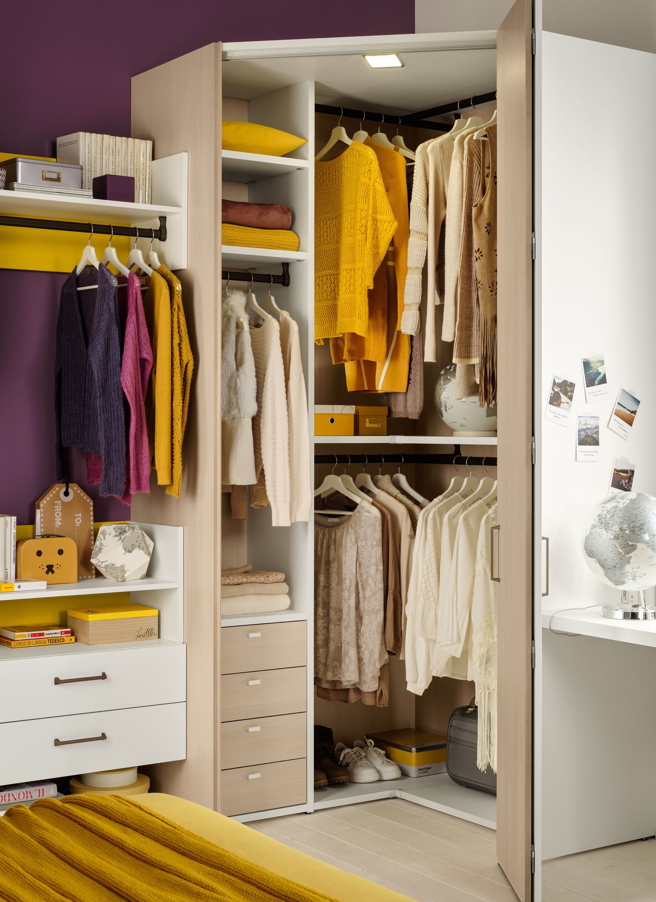 Спальня с гардеробной и мягкой кроватью Moretti Compact YC318 ARCH-00095117 - Вид №3