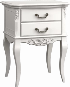 Тумбочка прикроватная белая с 2 ящиками Aletan АЛЕТАН ALETAN - PROVENCE 177776 Белый