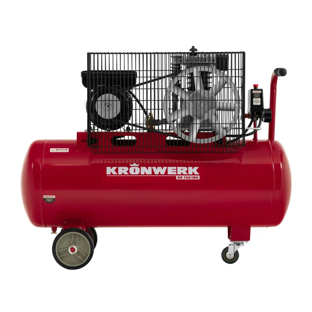 Компрессор сетевой ременной масляный Kronwerk 58106, 100 л 380 л/мин STLM-2196351 - Вид №6