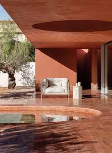 Кресло для сада из технической ткани с подлокотниками