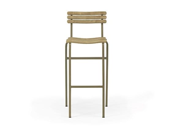 Высокий садовый стул из тикового дерева со спинкой Ethimo Laren ARCH-00035717 - Вид №5