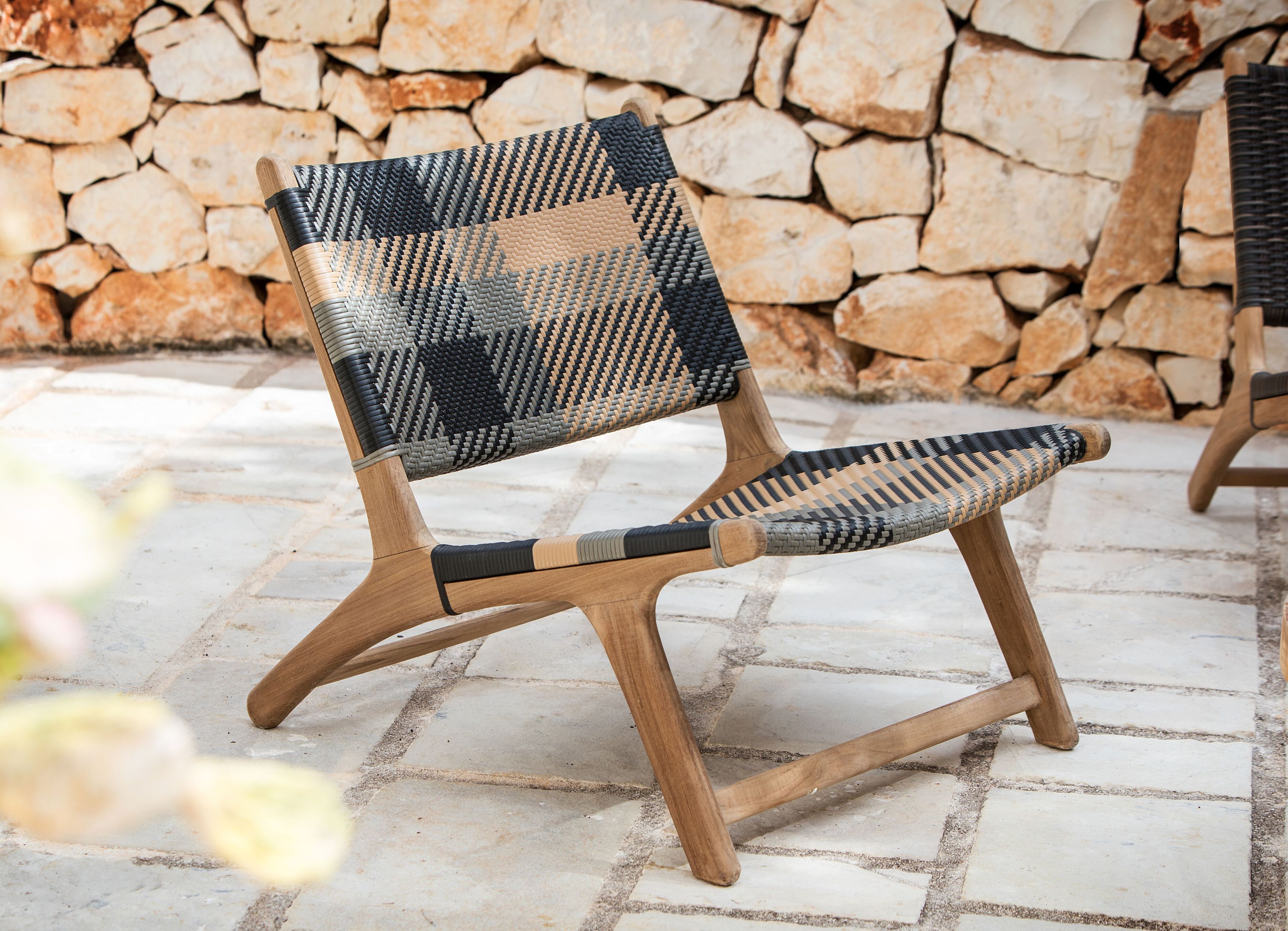 Садовое кресло из тикового дерева и синтетической ткани cbdesign Vienna Relax ARCH-00041545 - Вид №3