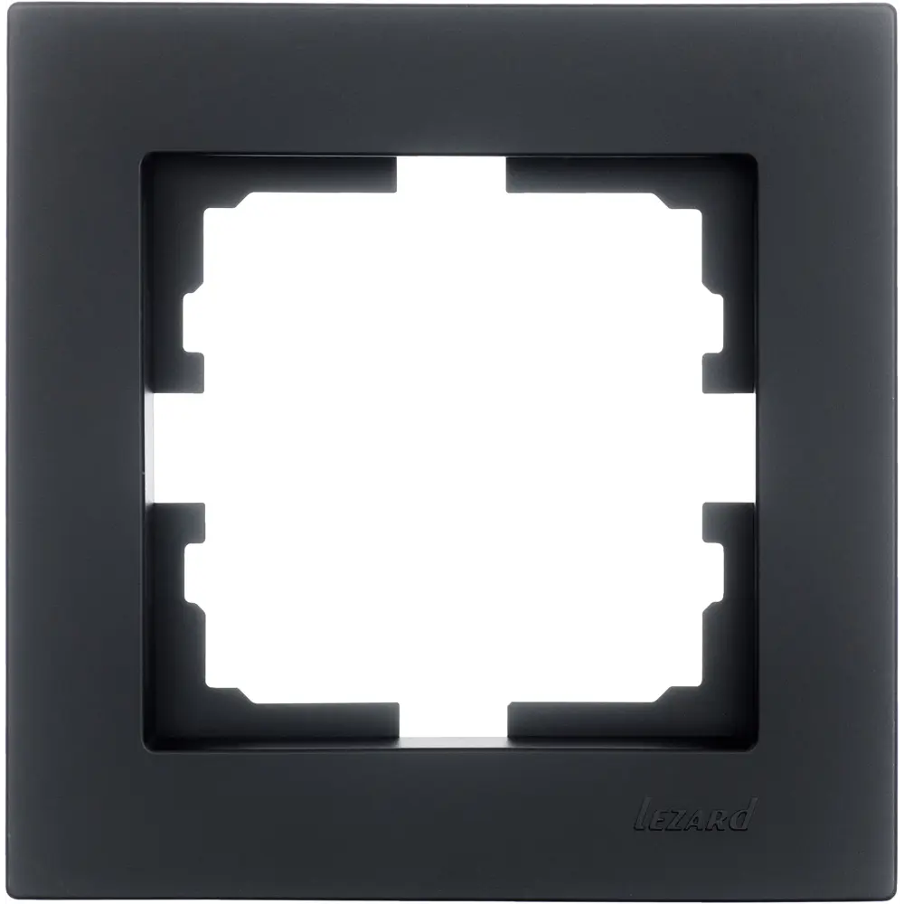 Рамка Lezard Vesna для розеток и выключателей в стиле чёрный бархат 87103810 STLM-1576316
