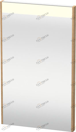 BR700005252 Зеркало с подсветкой Brioso #BR7000 420 x 45 мм Европейский дуб, декор Duravit