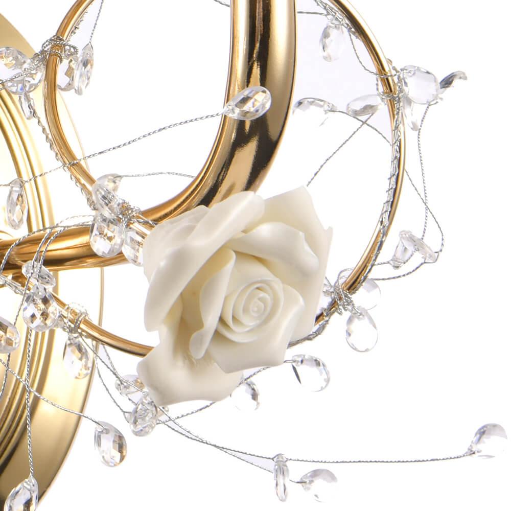 Бра керамическое золотое "Эйдин" 77302.02.01.02 SEVEN FIRES ФЛОРИСТИКА 00-3931781 Золото  - Вид №3