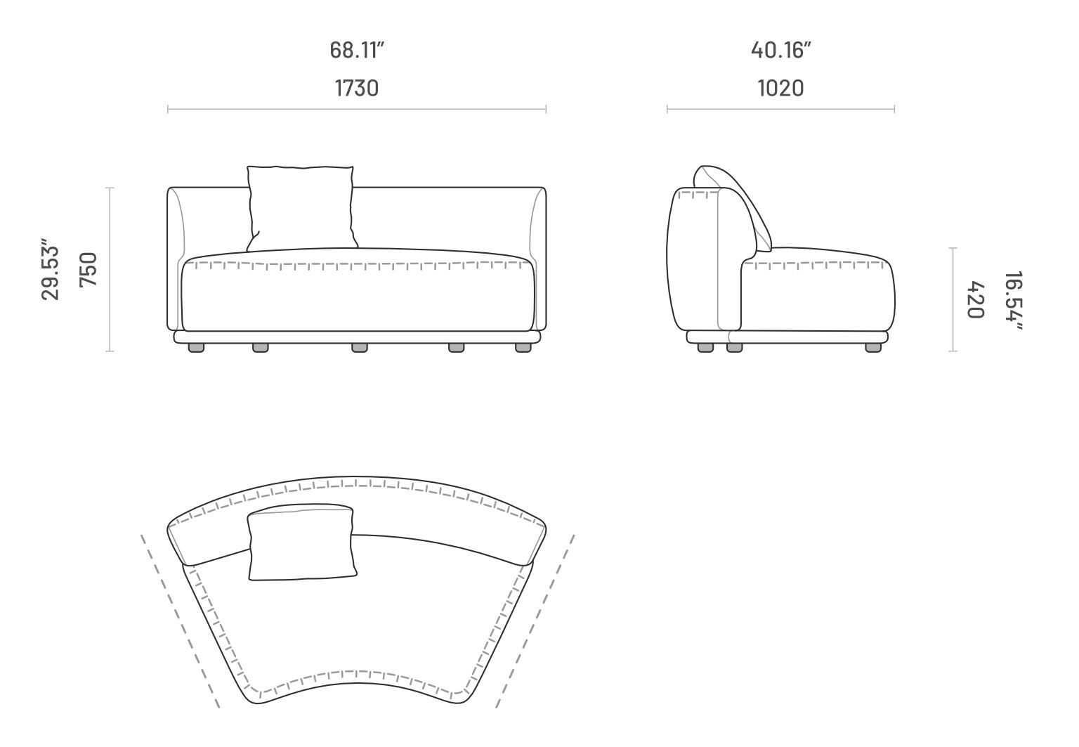 Модульный диван Domkapa OLIVIA ARCH-00029355 - Вид №33