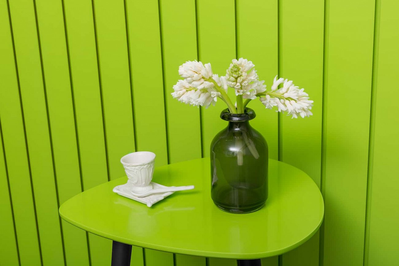 Кофейный столик с черными ножками белый "Капля" WOODI  00-3966496 Белый  - Вид №18