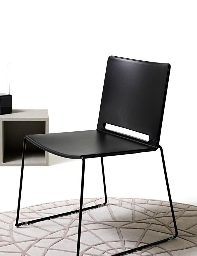 Diemme Стул из полипропилена, штабелируемый салазками Slim sun-id-1401381 - Вид №7