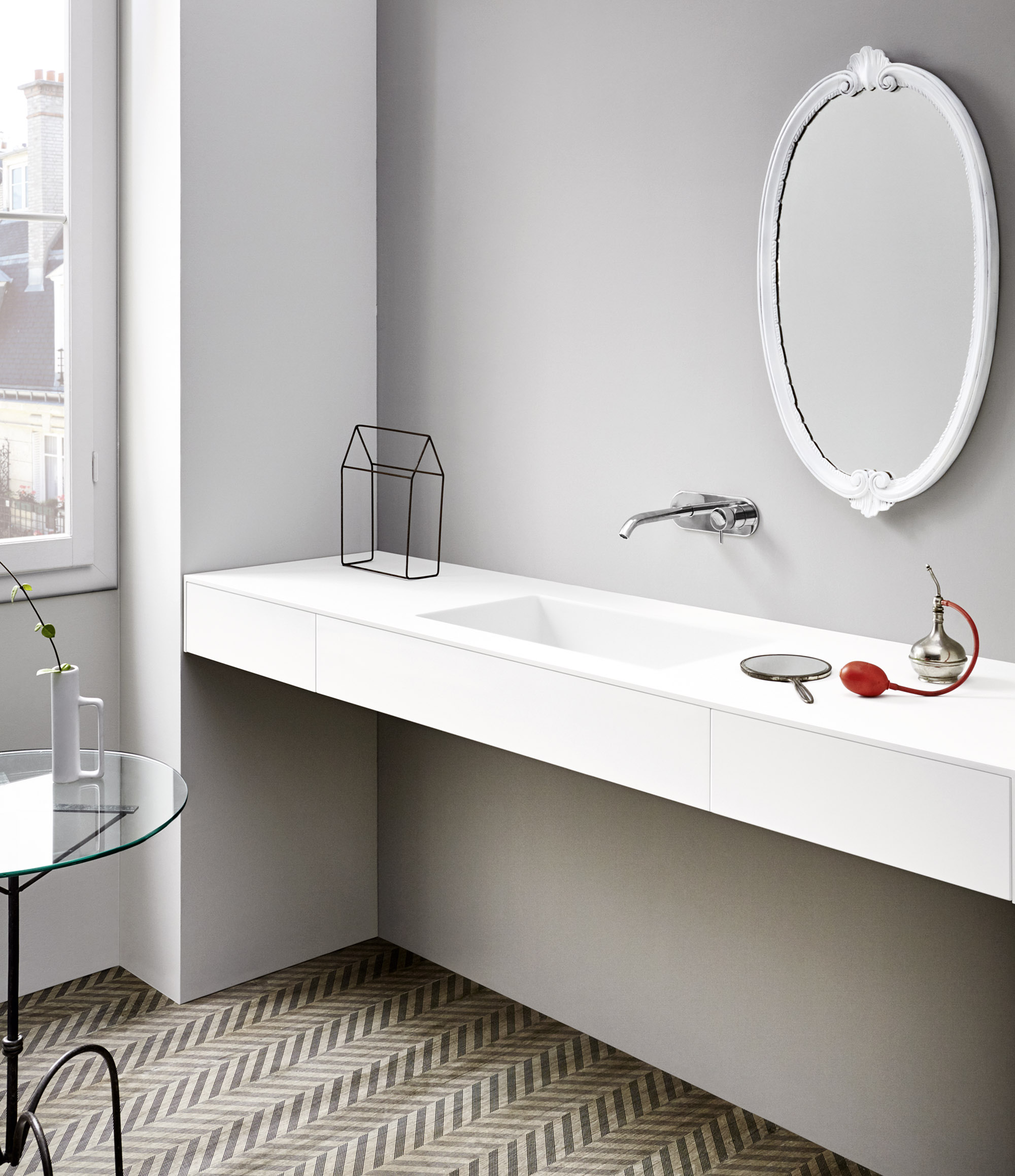 Rexa Design Встраиваемый смеситель для раковины с длинным изливом REXA-ST235  - Вид №1