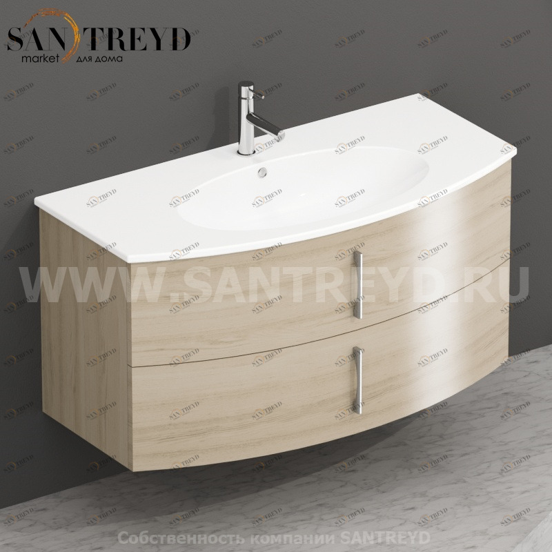 MDMC10Y6017 Тумба с двумя ящиками 100 см бежевая Globo 4ALL Италия Ceramica Globo