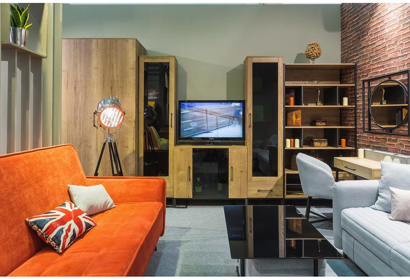 3314 Шкаф витрина Loft Дуб Натур R-HOME 40092925H_Натур - Вид №1