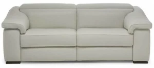 Natuzzi Кожаный диван-кресло с подголовником Brick