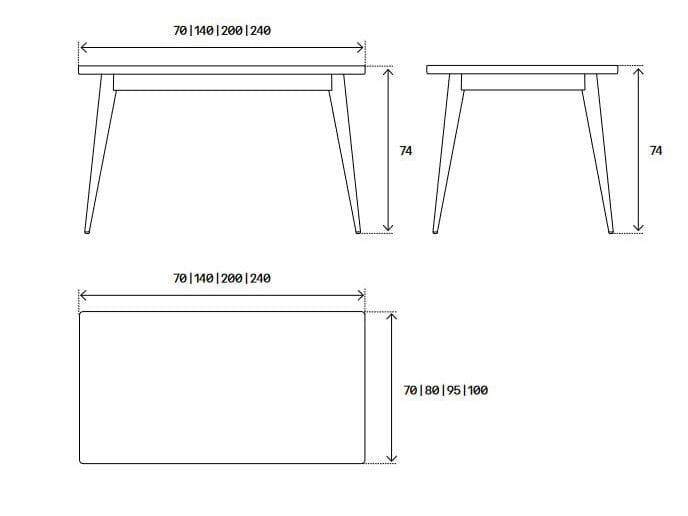 Стальной прямоугольный обеденный стол Tolix T55 / 56 ARCH-00077877 - Вид №4