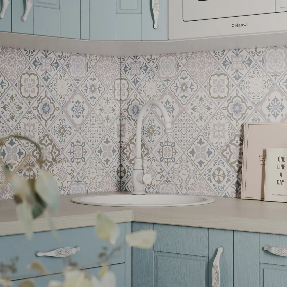 Фасад кухонный Delinia ID Томари голубой МДФ с ПВХ-пленкой 82011017 STLM-0017394 - Вид №7