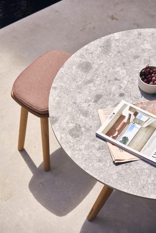 MNST972 Обеденный стол teak ⌀148см Manutti Torsa - Вид №10