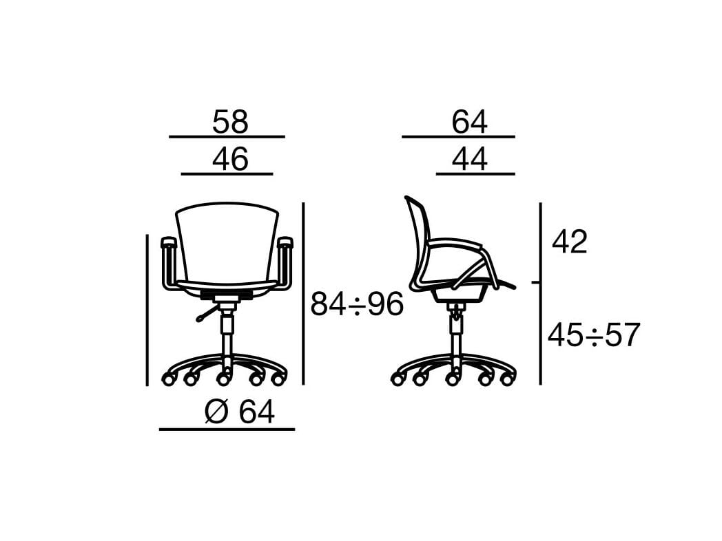 5-спицевое кресло с колесами Sesta симпатичный ARCH-00088437 - Вид №2