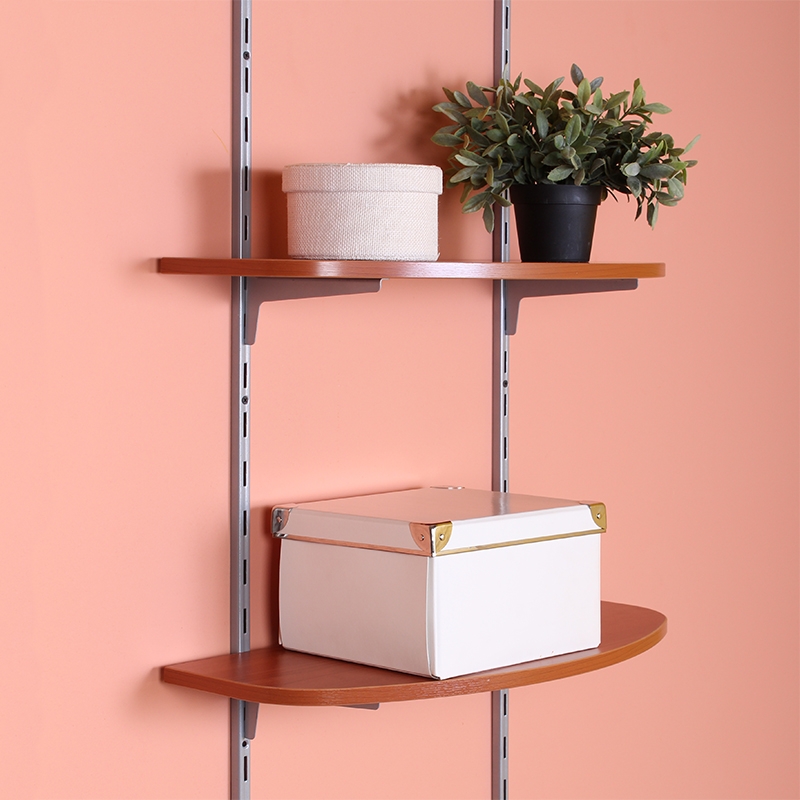 Полка фигурная , 600x250x16 мм, вишня LJPS0453 Public Steel Россия  - Вид №4