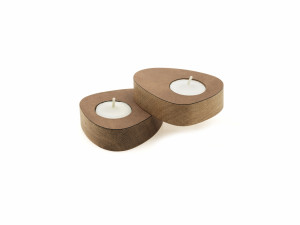 982599 NUPO nature подсвечник для чайных свечей, фигурный 8х10х2,5см, набор 2шт;LIND DNA