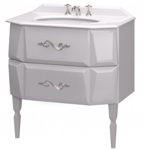 У40385 Тумба с раковиной Brilliant 80, 2я, White 1 Marka Brilliant