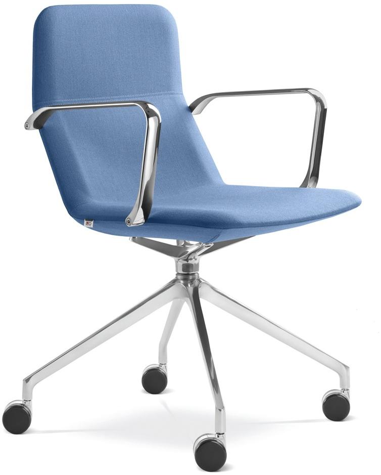 LD Seating Поворотный офисный стул из ткани с подлокотниками Flexi Flexi/chl-br, f75-n6 - Вид №1