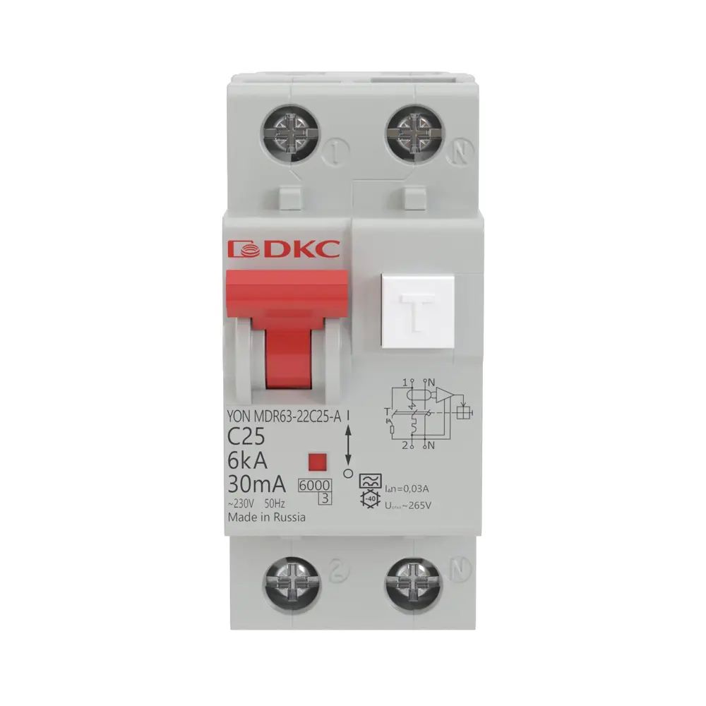 DKC Автомат дифференциальный Yon MDR63 25А 30мА 1P+N 84598717 STLM-1539761