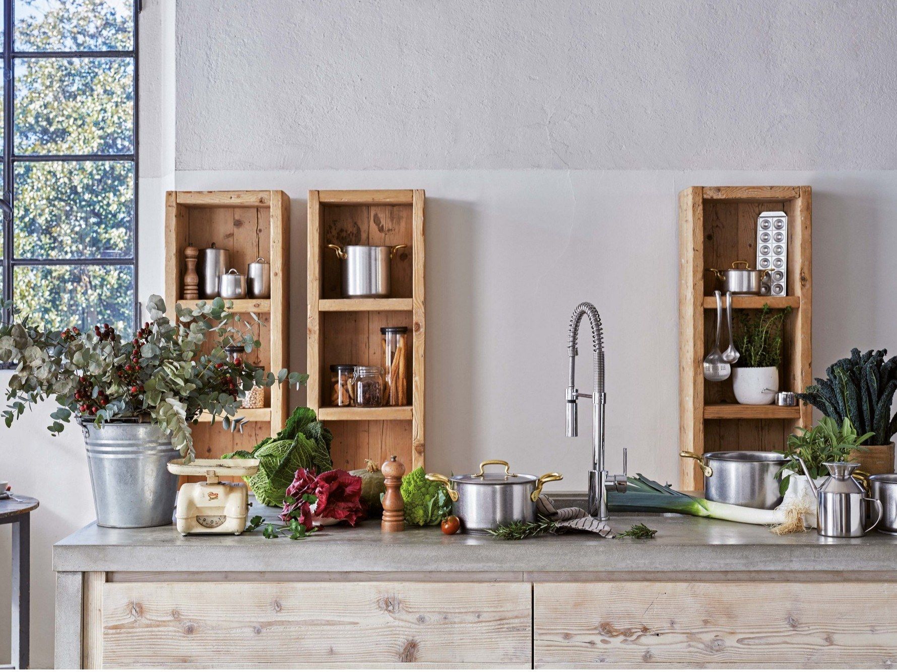 Высокий горшок из нержавеющей стали с ручками Sambonet 1965 Винтаж ARCH-00004628 - Вид №2