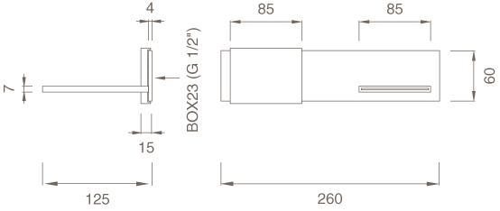 Ceadesign Настенный гидропрогрессивный смеситель с водяным парусом Regolo Reg 06 - Вид №2