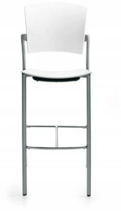 ENEA Табурет высокий полипропиленовый с подставкой для ног Eina