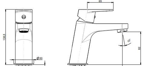 Rubinetterie Frattini Смеситель для раковины, однорычажный, со сливом Espresso sun-id-1410861 - Вид №1
