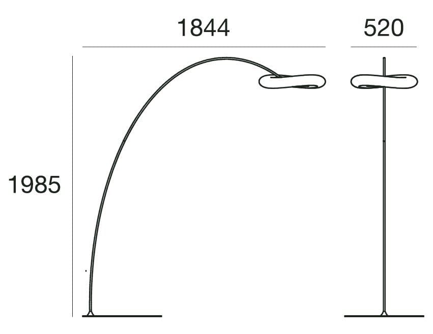 Полиуретановый и металлический светодиодный торшер Stilnovo Oxygen ARCH-00061010 - Вид №7