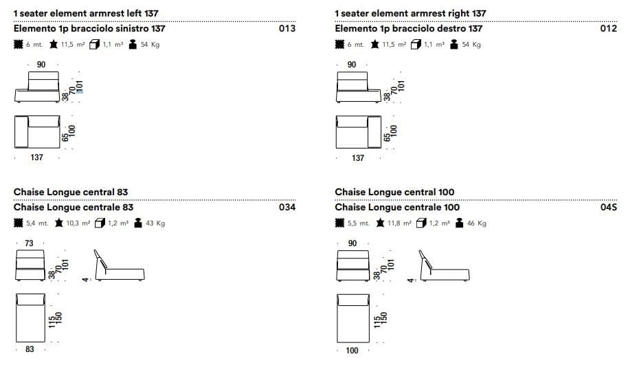 Съемный диван из ткани MOROSO Highlands ARCH-00040855 - Вид №3