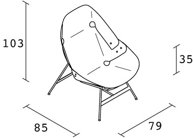 Alias Кресло из фанерованной древесины с высокой спинкой Time 53a / 53b - Вид №6