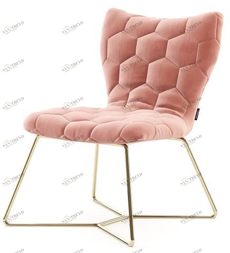 Domkapa Кресло из бархата и структура из стали, полированной золотом  Dkk30 