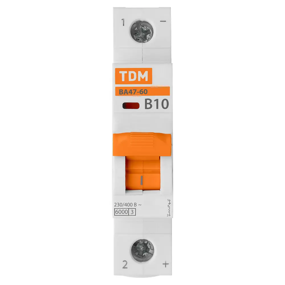 Автоматический выключатель TDM Electric ВА47-60 1Р B10 A 6 кА 89347174 STLM-2092214  - Вид №1