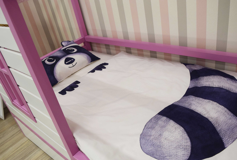 Комплект детского постельного белья "Енот" VAMVIGVAM  282094 Белый;серый Santreyd  - Вид №1