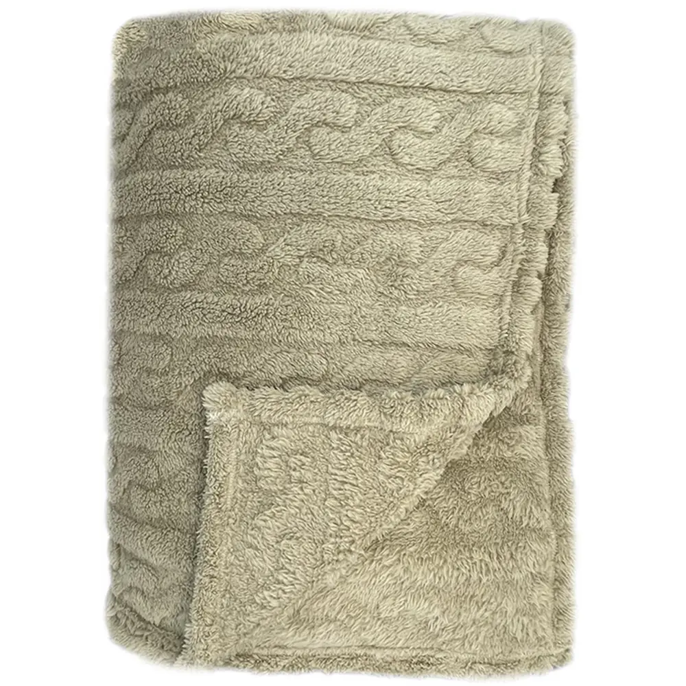 Плед Homely 200x220 см микрофибра цвет бежевый 89337401 STLM-2000259 Ardenza