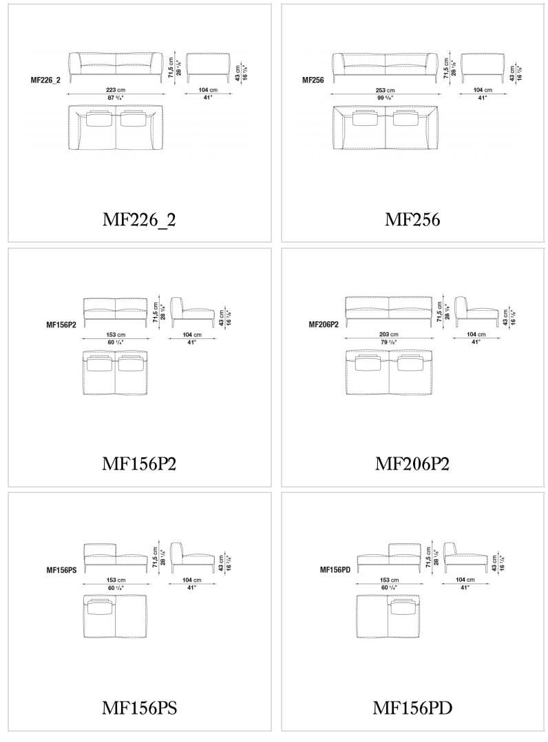 Секционный кожаный диван B&B Italia Michel ARCH-00125729 - Вид №5
