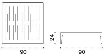 Ethimo Квадратный алюминиевый садовый столик Infinity Iftb40t - Вид №5
