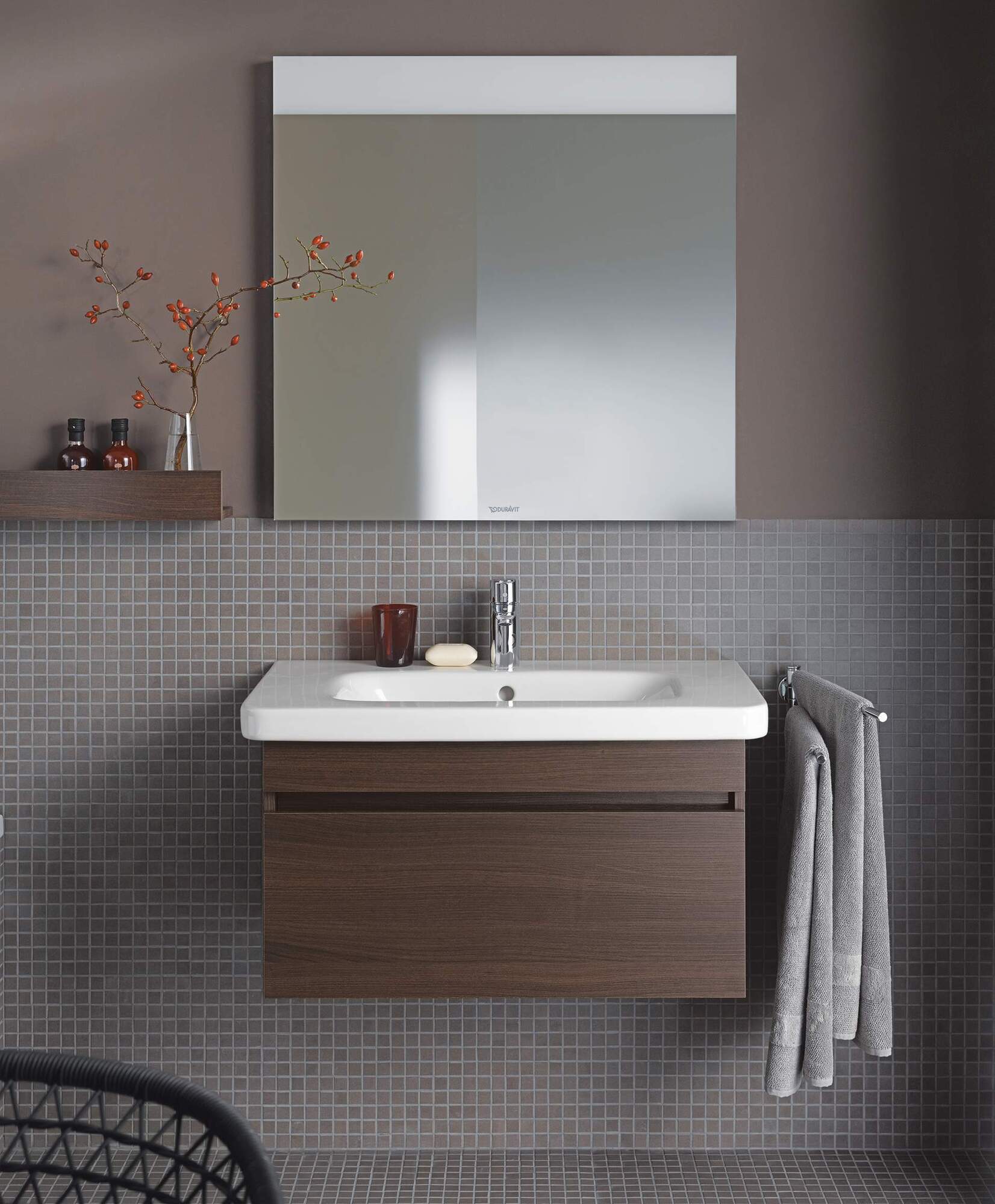 DS638000707 DuraStyle Тумбочка подвесная Бетонно-серый матовый декор Duravit - Вид №3
