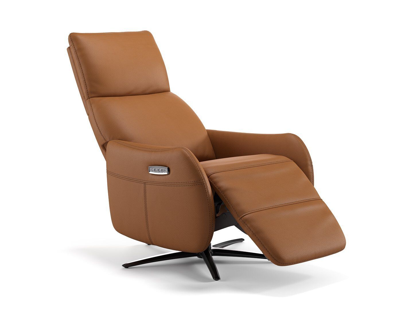 Вращающееся кожаное кресло с электроприводом Sofanella Турин ARCH-00022563