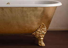 Gentry Home Bexley Cast iron bathtubs with feet Цветок темный никель GH100157  - Вид №1
