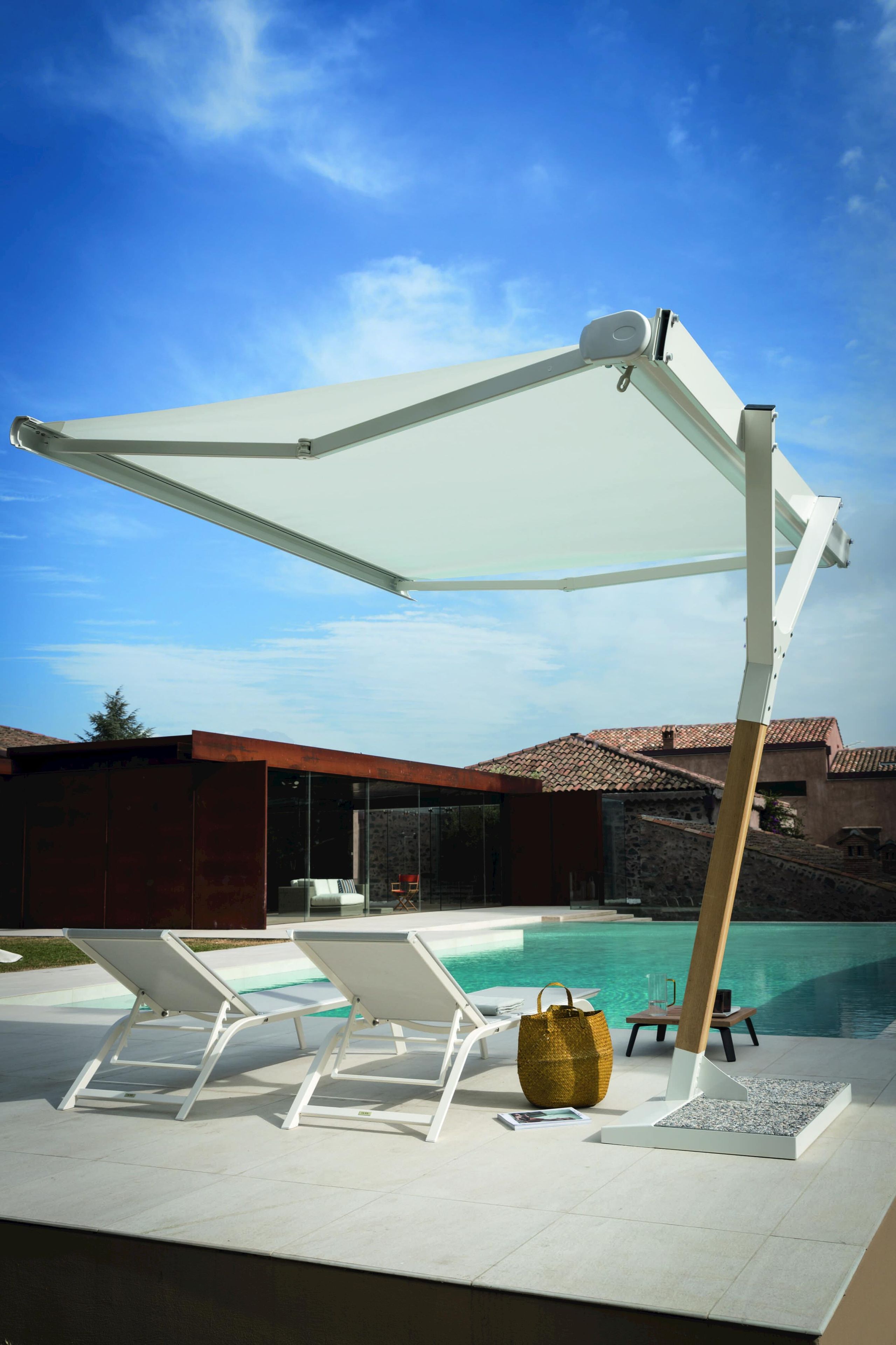 Прямоугольный зонтик из оцинкованной стали и ироко Unopiù Саленто ARCH-00057561 - Вид №12